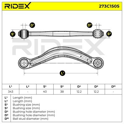 Control Arm RIDEX 273C1505 273C1505 - photo 5