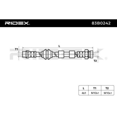 Brake Hose RIDEX 83B0242 83B0242 - photo 4
