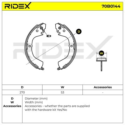 Brake Pads Set RIDEX 70B0144 70B0144 - photo 5