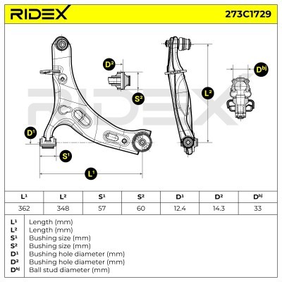 Control Arm RIDEX 273C1729 273C1729 - photo 5
