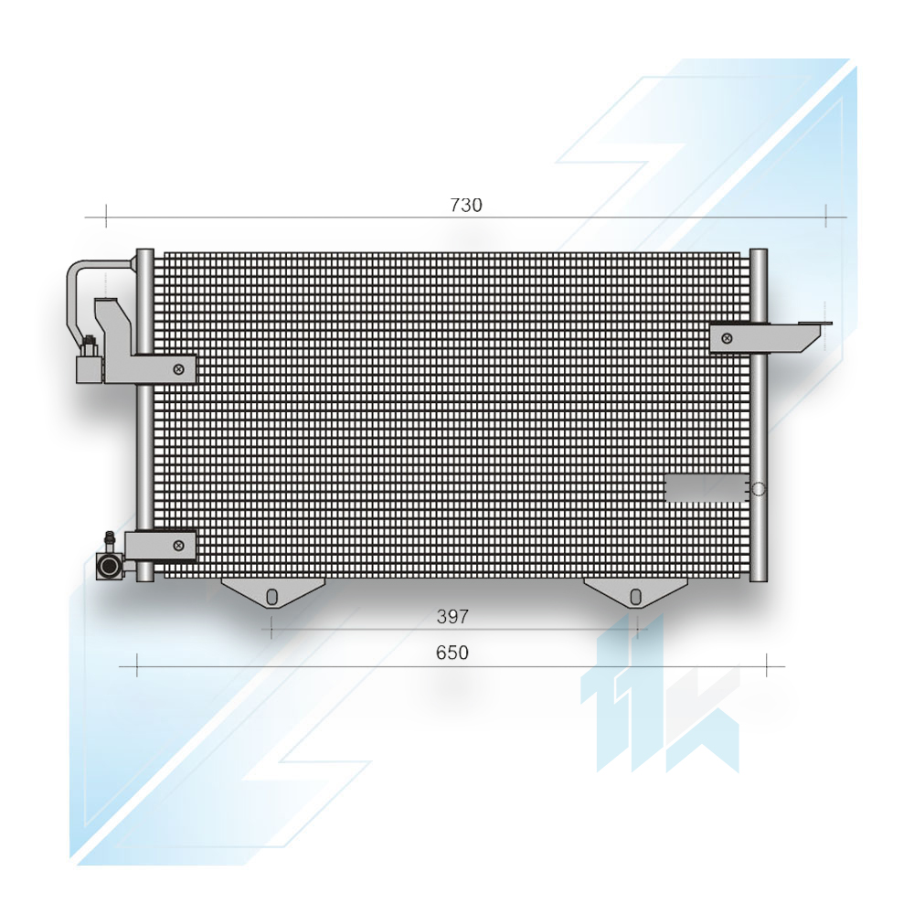 Condenser for Audi 80 (B4)  1991 - 1996 / 90  1993 - 1994 210VA808C1 - photo 1