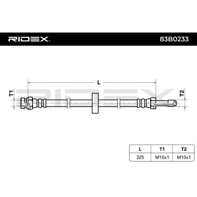 Brake Hose RIDEX 83B0233 83B0233 - photo 3