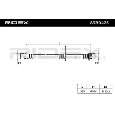 Brake Hose RIDEX 83B0425 83B0425 - photo 6