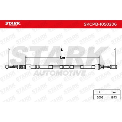 Cable Pull, Parking Brake Stark SKCPB-1050206 SKCPB-1050206 - photo 2
