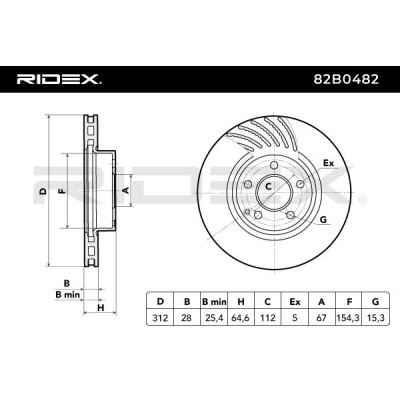 Brake Disc RIDEX 82B0482 82B0482 - photo 6