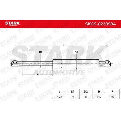 Gas Spring, boot-/cargo area Stark SKGS-0220584 SKGS-0220584 - photo 5