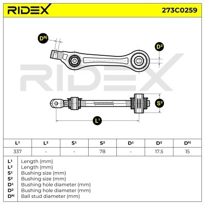 Control Arm RIDEX 273C0259 273C0259 - photo 7