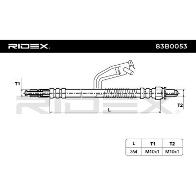 Brake Hose RIDEX 83B0053 83B0053 - photo 3