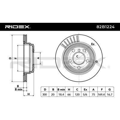 Brake Disc RIDEX 82B1224 82B1224 - photo 4