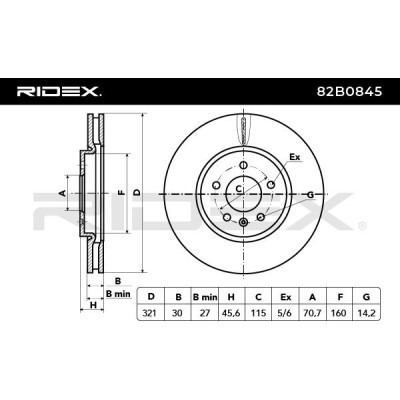 Brake Disc RIDEX 82B0845 82B0845 - photo 4