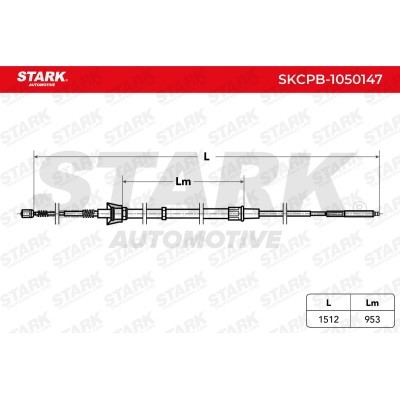 Cable Pull, Parking Brake Stark SKCPB-1050147 SKCPB-1050147 - photo 6