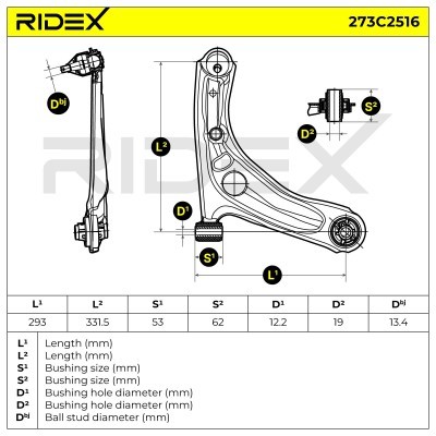 Control Arm RIDEX 273C2516 273C2516 - photo 8