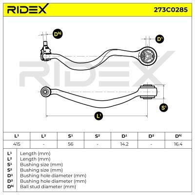 Control Arm RIDEX 273C0285 273C0285 - photo 5