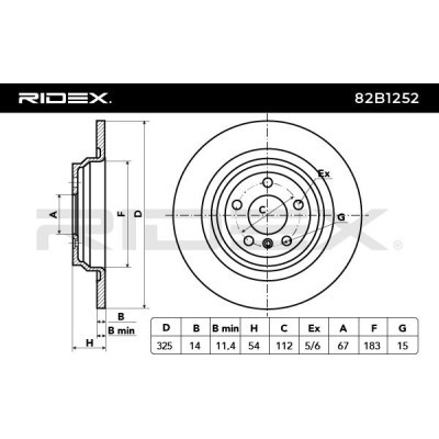 Brake Disc RIDEX 82B1252 82B1252 - photo 3