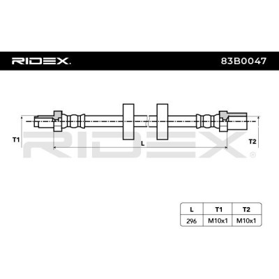 Brake Hose RIDEX 83B0047 83B0047 - photo 3