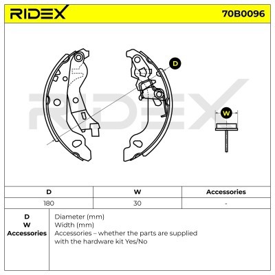 Brake Pads Set RIDEX 70B0096 70B0096 - photo 3