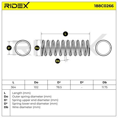 Suspension Spring RIDEX 188C0266 188C0266 - photo 5