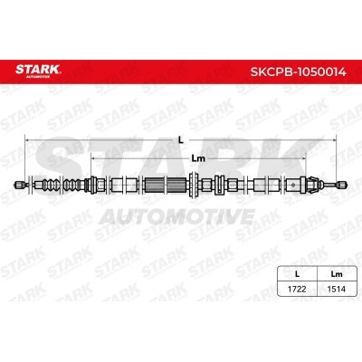 Cable Pull, Parking Brake Stark SKCPB-1050014 SKCPB-1050014 - photo 3