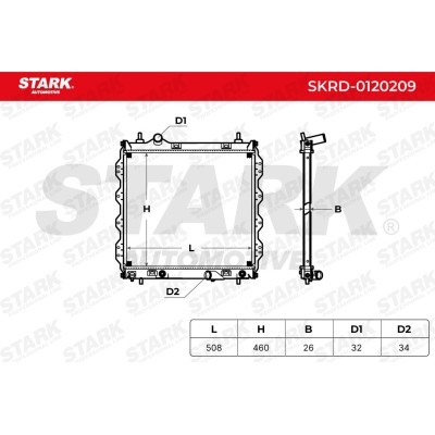 Radiator, Engine Cooling Stark SKRD-0120209 SKRD-0120209 - photo 4