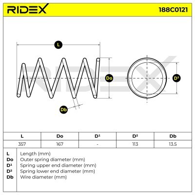 Suspension Spring RIDEX 188C0121 188C0121 - photo 5