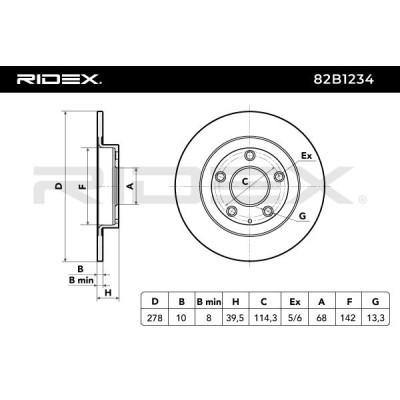 Brake Disc RIDEX 82B1234 82B1234 - photo 6
