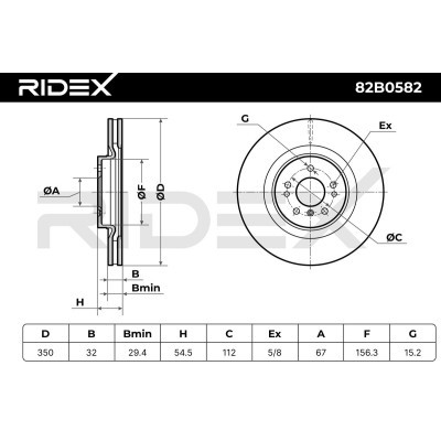 Brake Disc RIDEX 82B0582 82B0582 - photo 5
