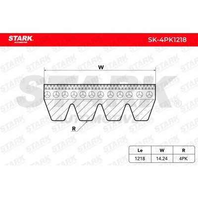 V-Ribbed Belt Stark SK-4PK1218 SK-4PK1218 - photo 3