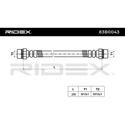 Brake Hose RIDEX 83B0043 83B0043 - photo 4