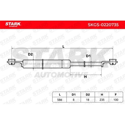 Gas Spring, boot-/cargo area Stark SKGS-0220735 SKGS-0220735 - photo 5