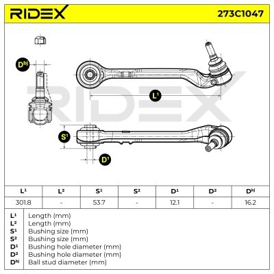 Control Arm RIDEX 273C1047 273C1047 - photo 5