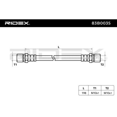 Brake Hose RIDEX 83B0035 83B0035 - photo 3