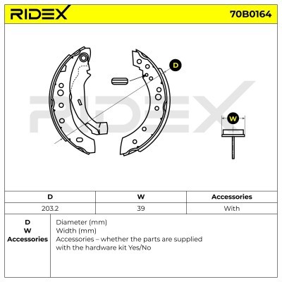 Brake Pads Set RIDEX 70B0164 70B0164 - photo 5