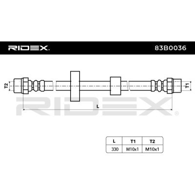 Brake Hose RIDEX 83B0036 83B0036 - photo 4
