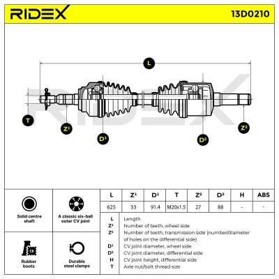 Drive Shaft RIDEX 13D0210 13D0210 - photo 4