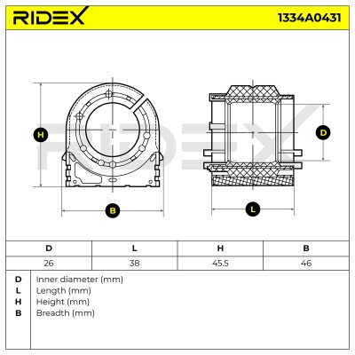 Stabiliser Bar Mounting RIDEX 1334A0431 1334A0431 - photo 5