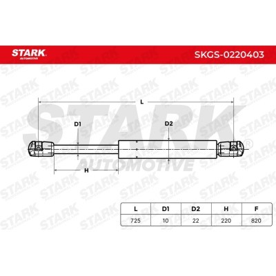 Gas Spring, boot-/cargo area Stark SKGS-0220403 SKGS-0220403 - photo 3