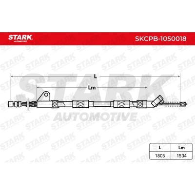 Cable Pull, Parking Brake Stark SKCPB-1050018 SKCPB-1050018 - photo 3