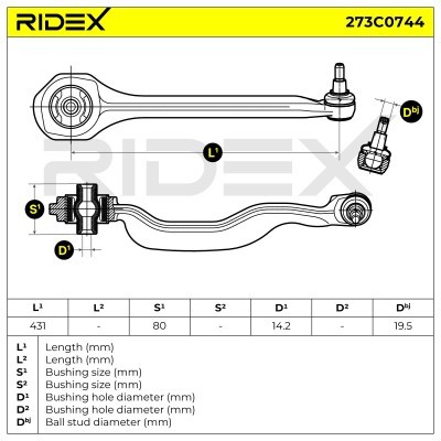 Control Arm RIDEX 273C0744 273C0744 - photo 7