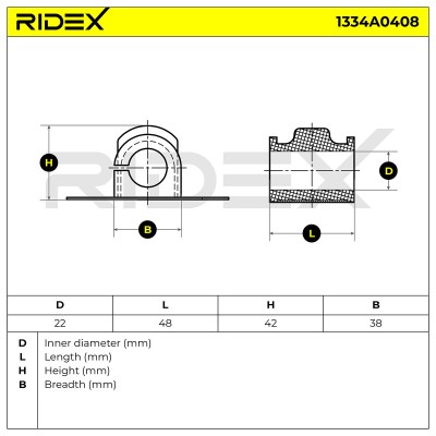 Stabiliser Bar Mounting RIDEX 1334A0408 1334A0408 - photo 6