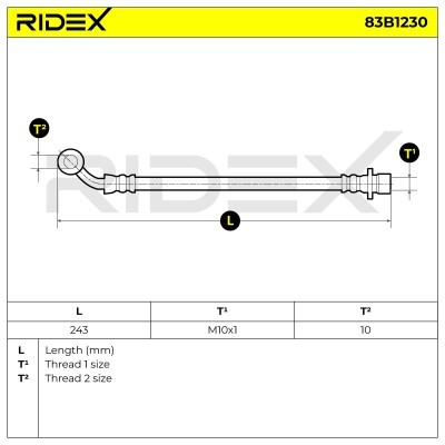 Brake Hose RIDEX 83B1230 83B1230 - photo 7