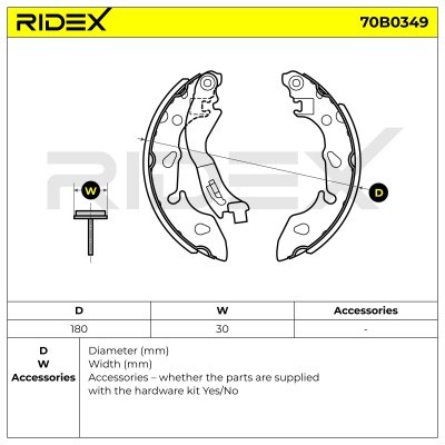 Brake Pads Set RIDEX 70B0349 70B0349 - photo 5