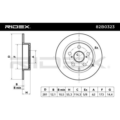 Brake Disc RIDEX 82B0323 82B0323 - photo 6