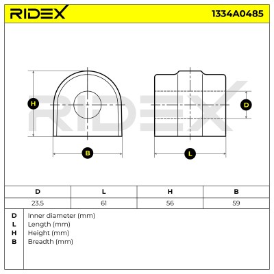 Stabiliser Bar Mounting RIDEX 1334A0485 1334A0485 - photo 5