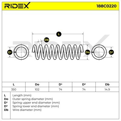 Suspension Spring RIDEX 188C0220 188C0220 - photo 4