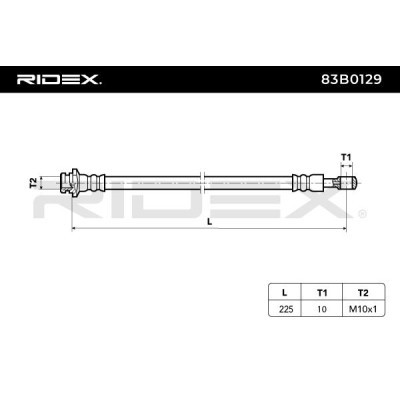 Brake Hose RIDEX 83B0129 83B0129 - photo 3