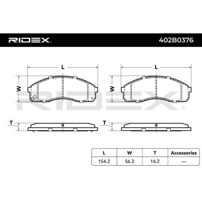 Brake Pads Set RIDEX 402B0376 402B0376 - photo 8