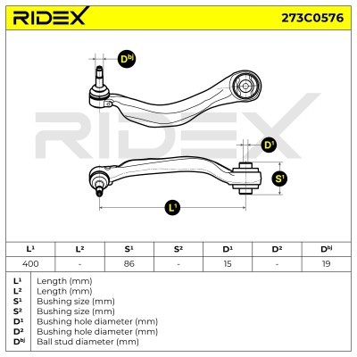 Control Arm RIDEX 273C0576 273C0576 - photo 5