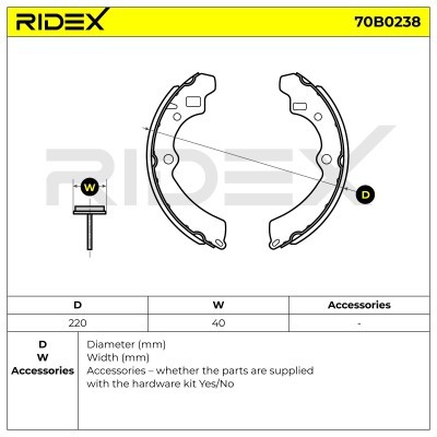 Brake Pads Set RIDEX 70B0238 70B0238 - photo 6