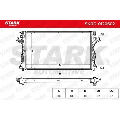 Radiator, Engine Cooling Stark SKRD-0120602 SKRD-0120602 - photo 5