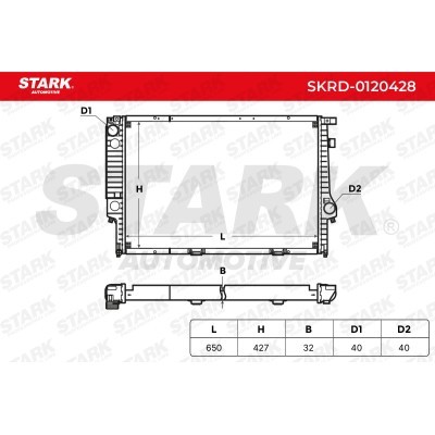 Radiator, Engine Cooling Stark SKRD-0120428 SKRD-0120428 - photo 3